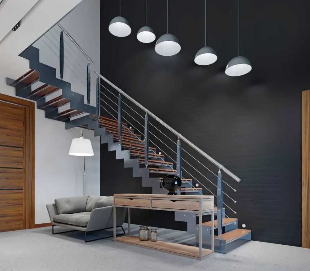 Mise en place d’un escalier droit en métal pour une maison à Béziers